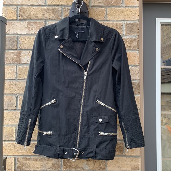 The Kooples long biker jacket Sz XS - Picture 3 of 10